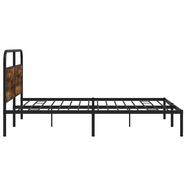 Bettrahmen Mirci 180x200cm Eiche Rauchgrau Metall