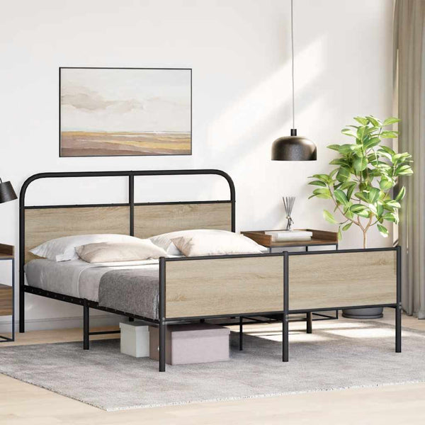 Metallbettgestell Mirci 180x200cm aus Rauchereiche