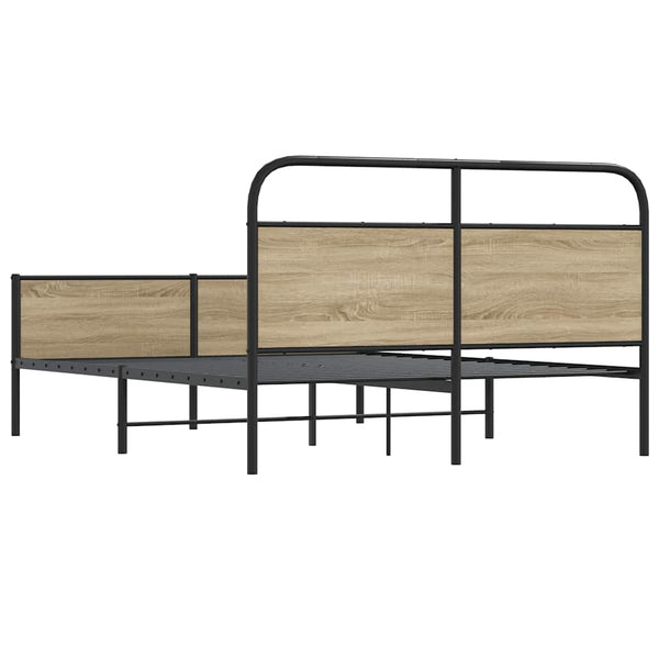 Metallbettgestell Mirci 180x200cm aus Rauchereiche