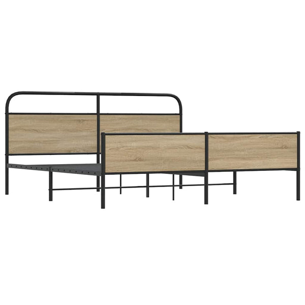 Sängynrunko Mirci 193x203cm savutammesta metallista
