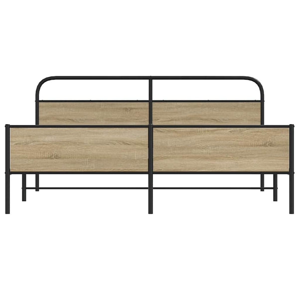 Sängynrunko Mirci 193x203cm savutammesta metallista