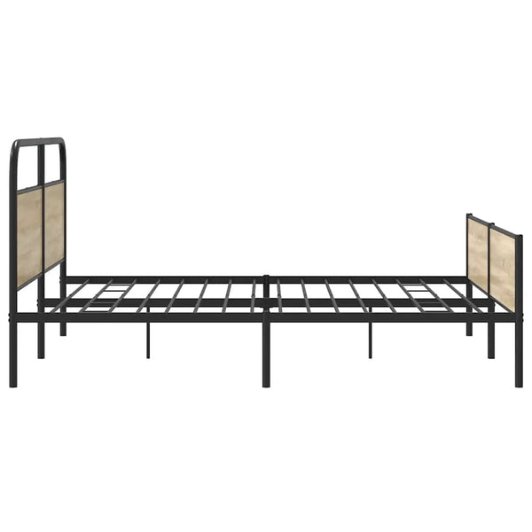 Sängynrunko Mirci 193x203cm savutammesta metallista