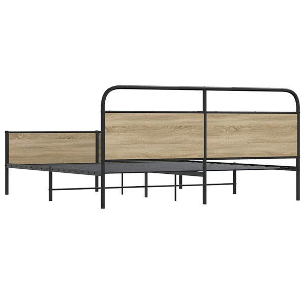 Sängynrunko Mirci 193x203cm savutammesta metallista