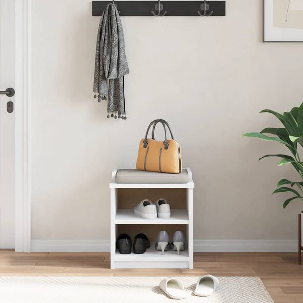 Weiße Flurbank Sandnes Lotzi 45x40x50cm (Kiefer)