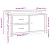 Weiße Flurbank Sandnes Calid 87x40x50cm (Kiefer)