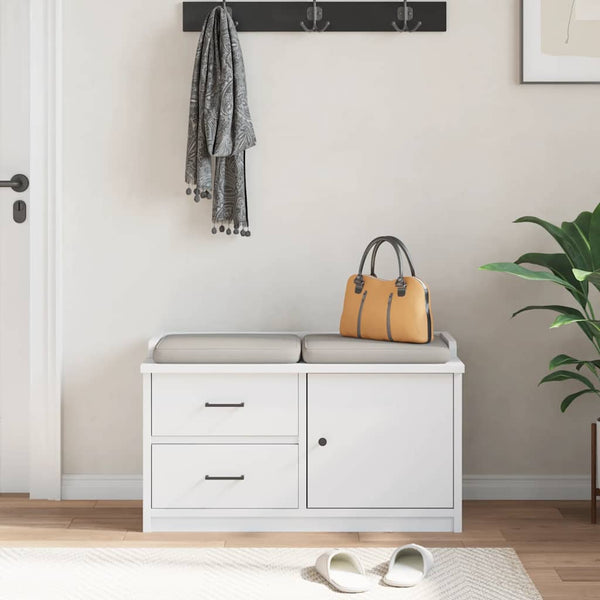 Weiße Flurbank Sandnes Calid 87x40x50cm (Kiefer)