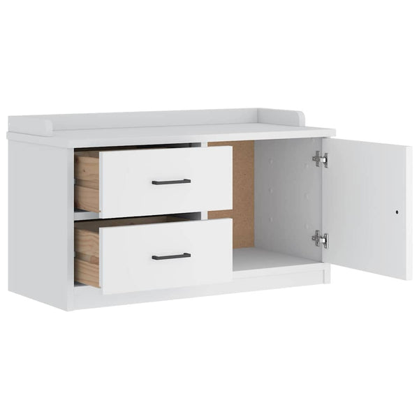 Weiße Flurbank Sandnes Calid 87x40x50cm (Kiefer)