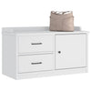 Weiße Flurbank Sandnes Calid 87x40x50cm (Kiefer)