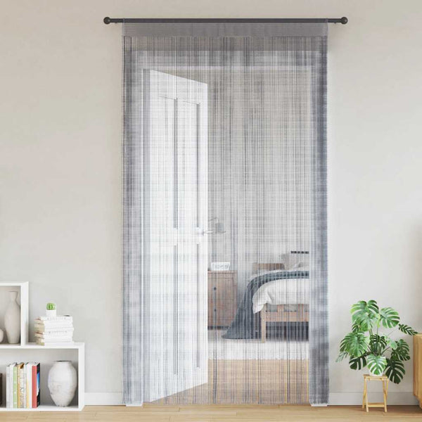 Hellgraue Fadenvorhänge Norwood 100x250cm (2 Stück)