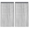 Anthrazitfarbene Fadenvorhänge Norwood 100x250cm (2 Stk.)