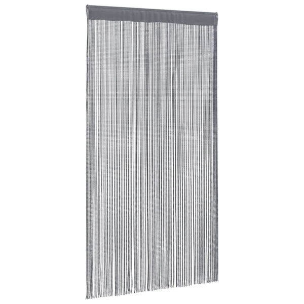 Anthrazitfarbene Fadenvorhänge Norwood 100x250cm (2 Stk.)