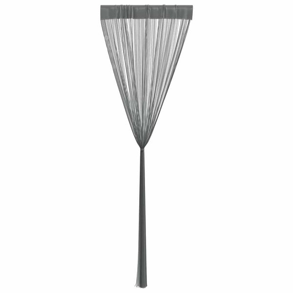 Anthrazitfarbene Fadenvorhänge Norwood 100x250cm (2 Stk.)