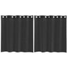 Schwarze Voile-Schals mit Ösen Lopina 140x140cm (2 St.)