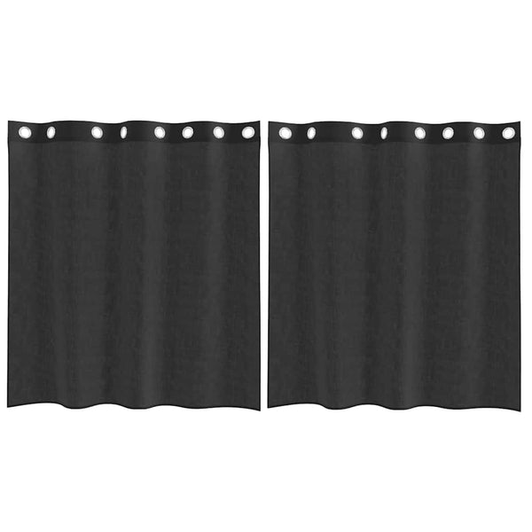 Schwarze Voile-Schals mit Ösen Lopina 140x140cm (2 St.)