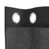 Schwarze Voile-Schals mit Ösen Lopina 140x140cm (2 St.)