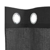 Schwarze Voile-Gardinen mit Ösen Lopina 140x245cm (2 Stück)