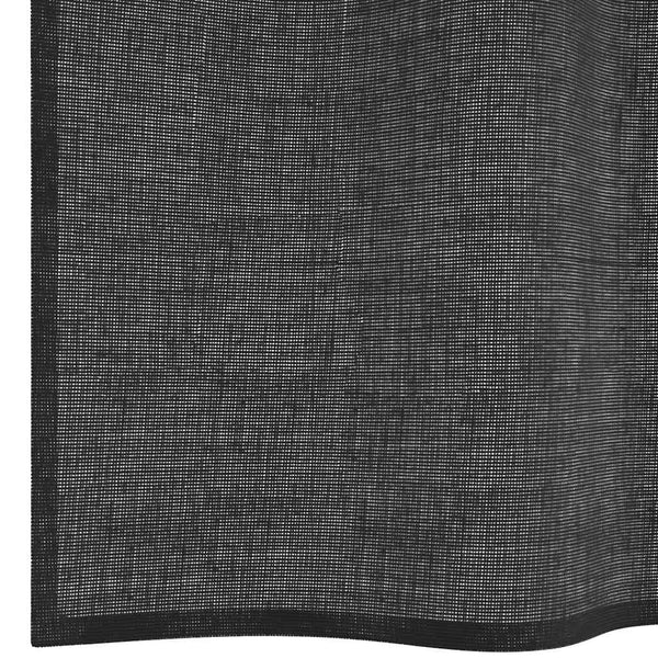 Schwarze Voile-Gardinen mit Ösen Lopina 140x245cm (2 Stück)
