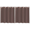 Ruskea voileeverhot läpiviennillä Lopina 140x140cm (2 kpl)