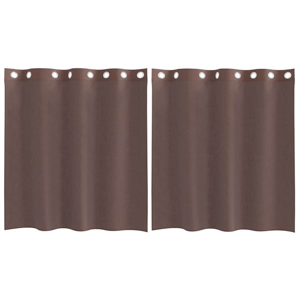 Ruskea voileeverhot läpiviennillä Lopina 140x140cm (2 kpl)