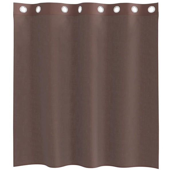 Ruskea voileeverhot läpiviennillä Lopina 140x140cm (2 kpl)