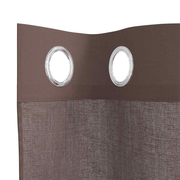 Ruskea voileeverhot läpiviennillä Lopina 140x140cm (2 kpl)