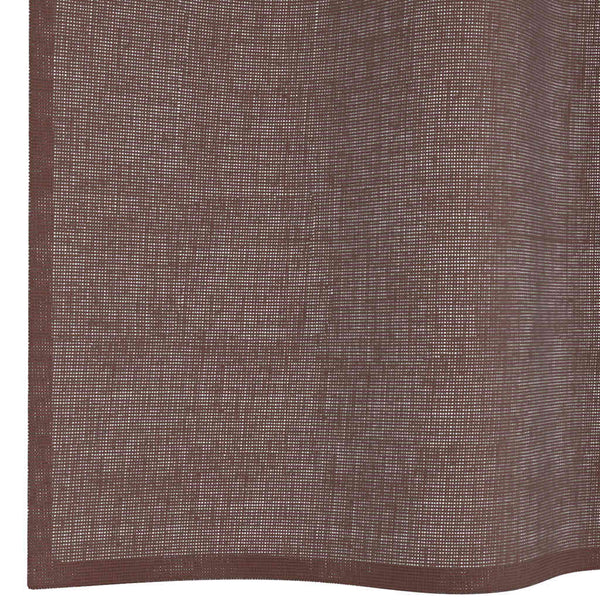 Ruskea voileeverhot läpiviennillä Lopina 140x140cm (2 kpl)
