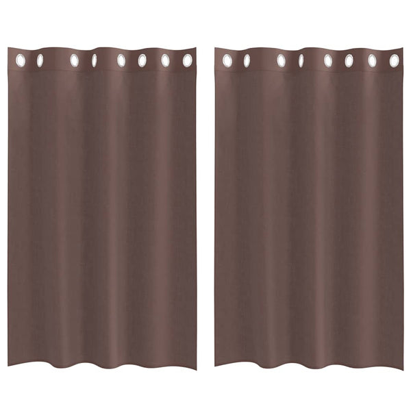 Ruskea voileeverhot läpiviennillä Lopina 140x175cm (2 kpl)