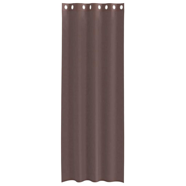 Ruskea voileeverhot läpiviennillä Lopina 140x260cm (2 kpl)