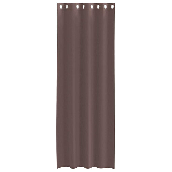 Ruskea voileeverhot läpiviennillä Lopina 140x300cm (2 kpl)