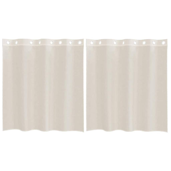Cremefarbene Voile-Vorhänge mit Schlaufen Lopina 140x140cm (2 Stück)