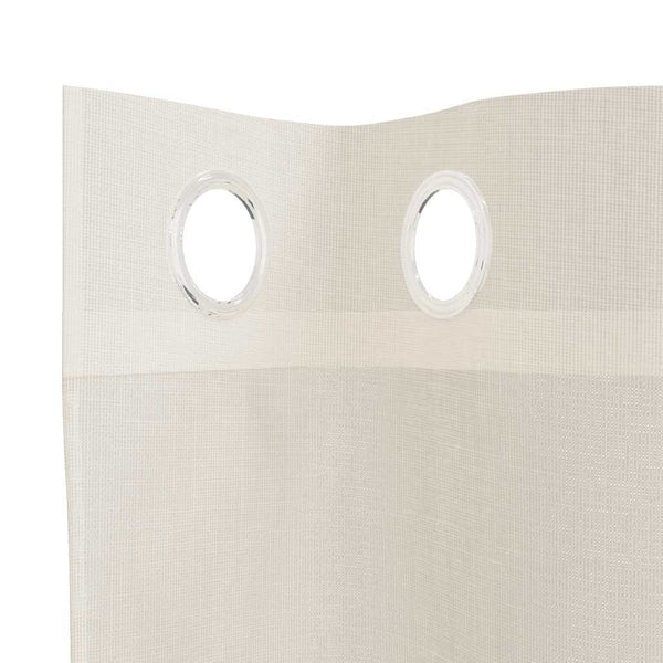Cremefarbene Voile-Vorhänge mit Schlaufen Lopina 140x140cm (2 Stück)