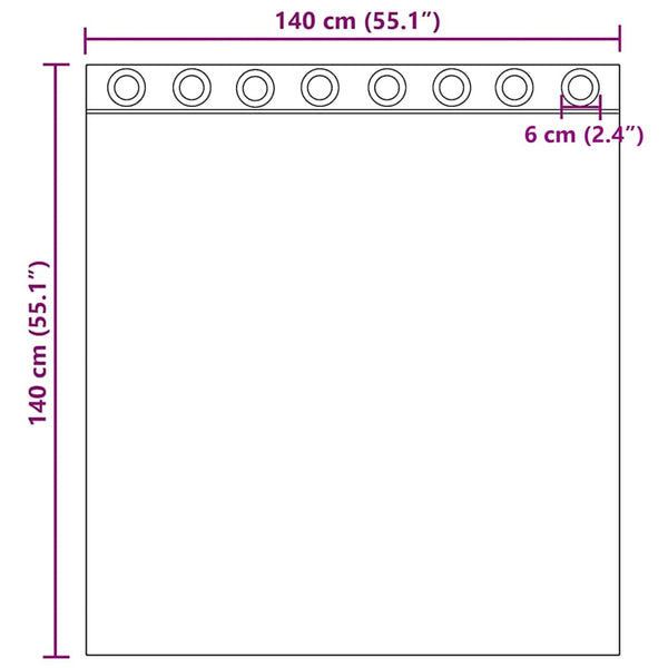 Cremefarbene Voile-Vorhänge mit Schlaufen Lopina 140x140cm (2 Stück)