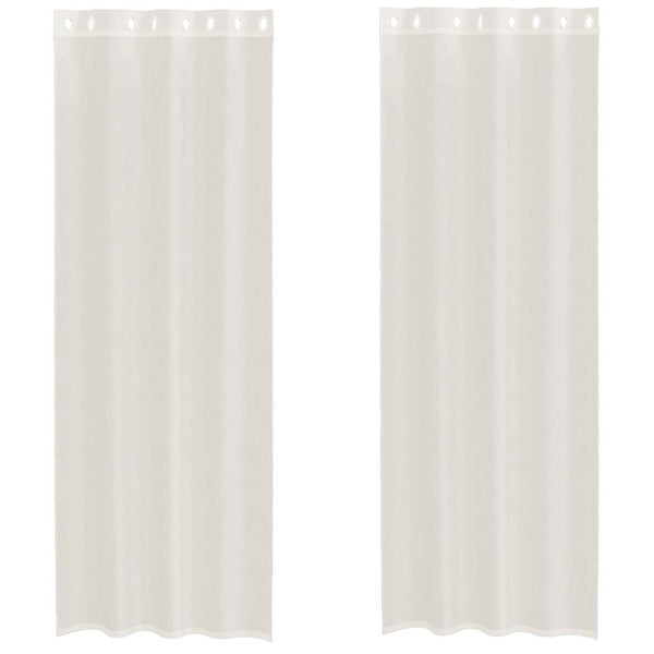 Creme-Voile-Vorhänge mit Schlaufen Lopina 140x260cm (2 Stück)