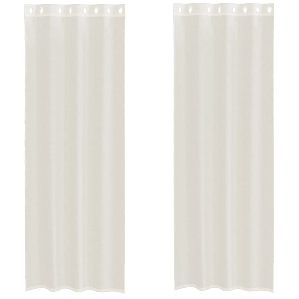Creme-Voile-Vorhänge mit Ösen Lopina 140x300cm (2 Stk.)