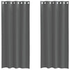 Tummanharmaa voileeverhot läpiviennillä Lopina 140x225cm (2 kpl)