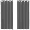 Dunkelgrauer Voile-Schal mit Ösen Lopina 140x245cm (2 St.)