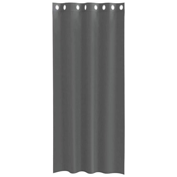 Dunkelgrauer Voile-Schal mit Ösen Lopina 140x245cm (2 St.)