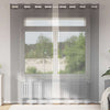 Dunkelgrauer Voile-Schal mit Ösen Lopina 140x245cm (2 St.)