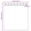 Vaaleanpunainen voileeverhot läpiviennillä Lopina 140x140cm (2 kpl)