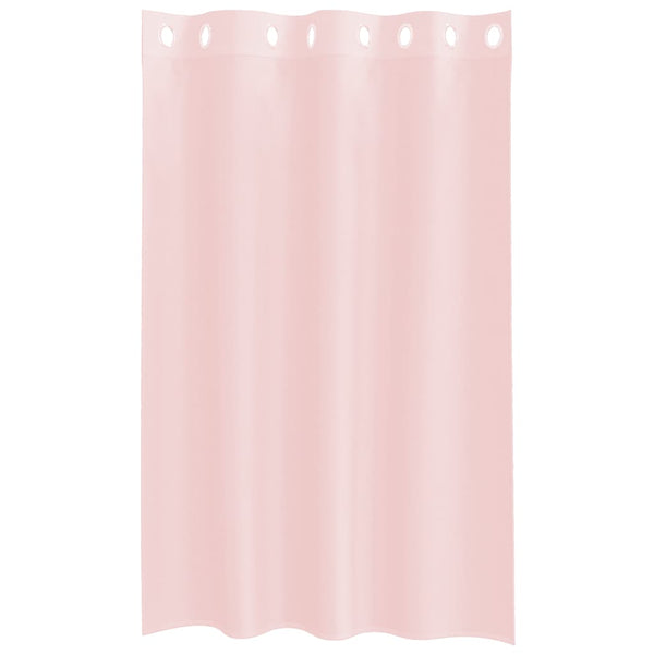 Vaaleanpunainen voileeverhot läpiviennillä Lopina 140x175cm (2 kpl)