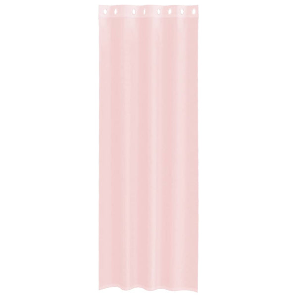 Rosa Voile-Vorhänge mit Ösen Lopina 140x260cm (2 Stück)