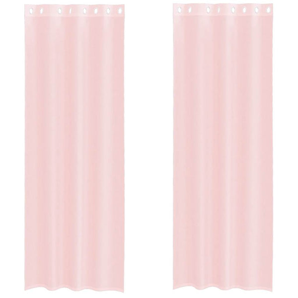 Rosa Voile-Schals mit Ösen Lopina 140x300cm (2 St.)