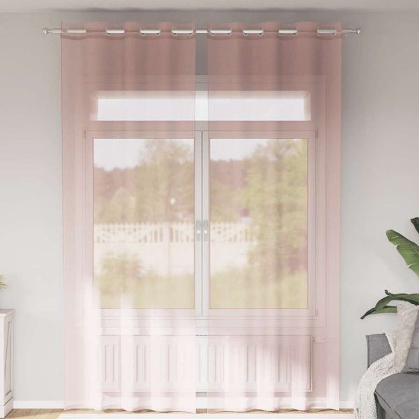 Rosa Voile-Schals mit Ösen Lopina 140x300cm (2 St.)