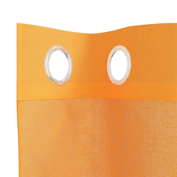 Oranssi voileeverhot läpiviennillä Lopina 140x140cm (2 kpl)