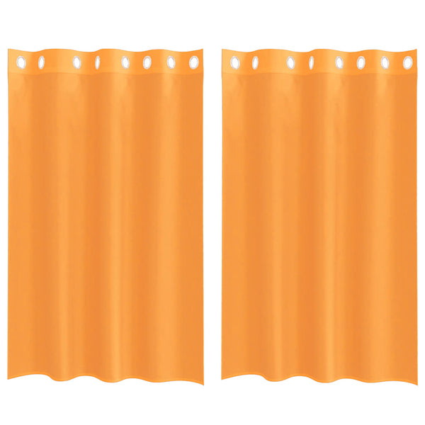 Oranger Voile-Vorhang mit Ösen Lopina 140x175cm (2 Stück)