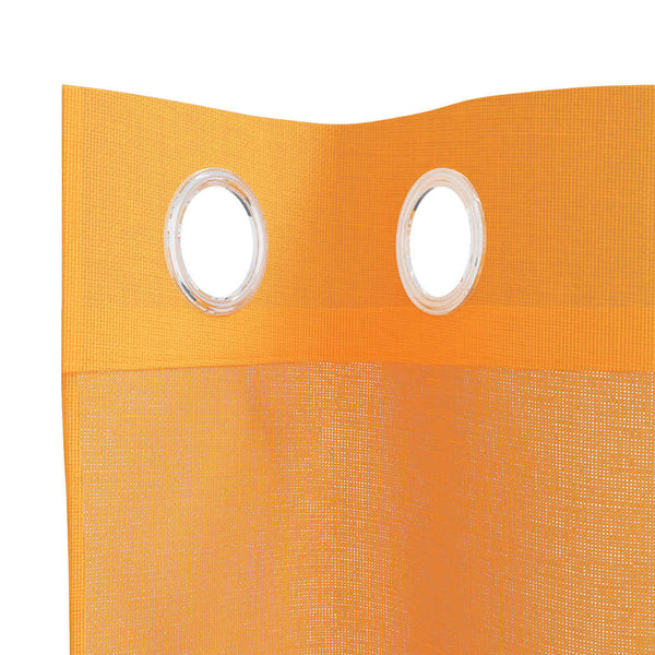 Oranger Voile-Vorhang mit Ösen Lopina 140x175cm (2 Stück)