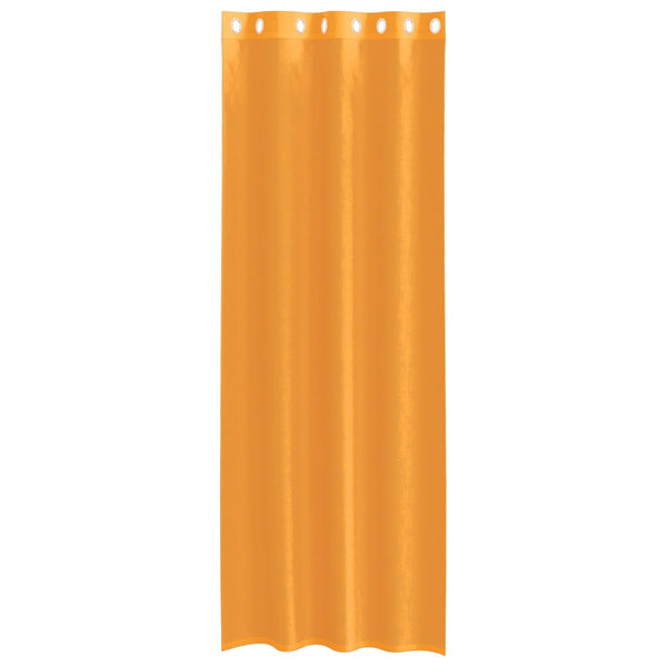 Oranger Voile-Vorhang mit Ösen Lopina 140x260cm (2 Stück)