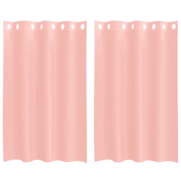 Rosa Voile-Vorhänge mit Ösen Lopina 140x175cm (2 Stück)
