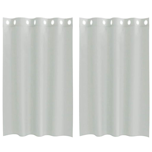 Hellgraue Voile-Vorhänge mit Ösen Lopina 140x175cm (2 Stück)