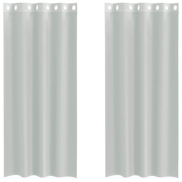 Hellgraue Voile-Vorhänge mit Ösen Lopina 140x225cm (2 St.)